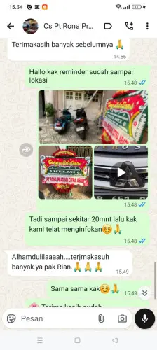 Testimonial Papan Bunga cibeunying